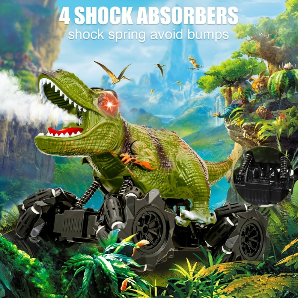 Dinosaur RC Monster Truck with Side Drift, Lights and Sound