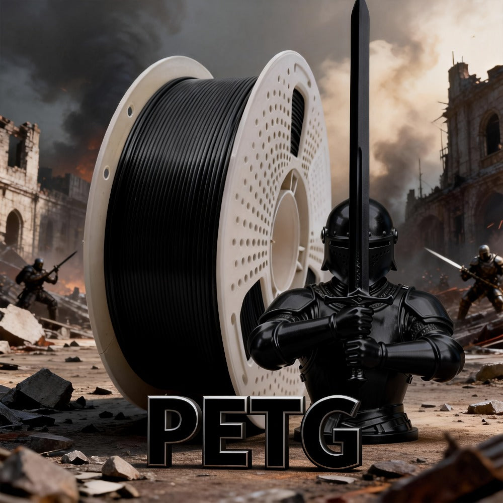 PETG Filament 1.75mm 1kg Vacuum Packed – High Toughness Smooth Printing 3D Printer Filament 2.2lb ±0.03mm | Waterproof Heat-Resistant PETG Spool for Hobbyists Beginners FDM Printers