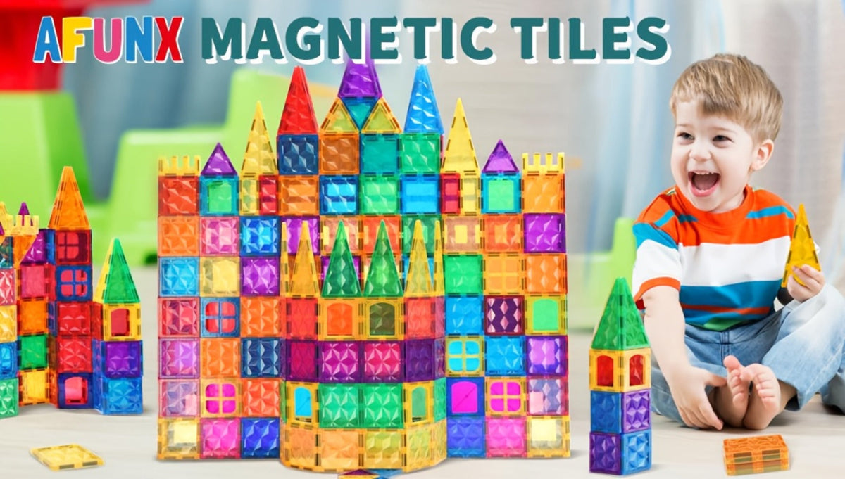 102-Piece Animal Village Magnetic Building Set with House Shapes