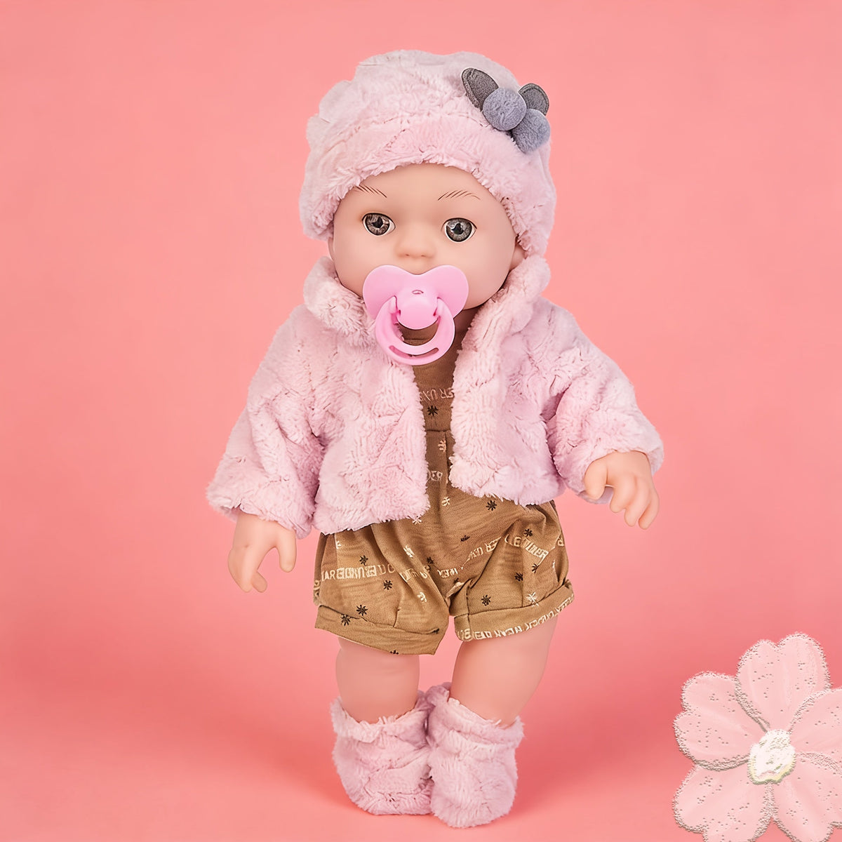 12-Inch Mini Reborn Baby Doll with Multiple Outfit Options