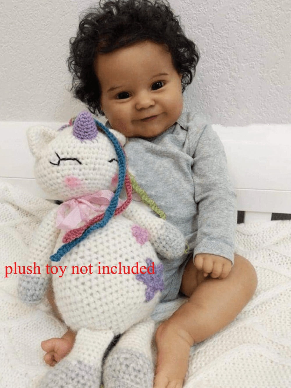 20-Inch Maddie Black Reborn Baby Doll with Soft Vinyl Body