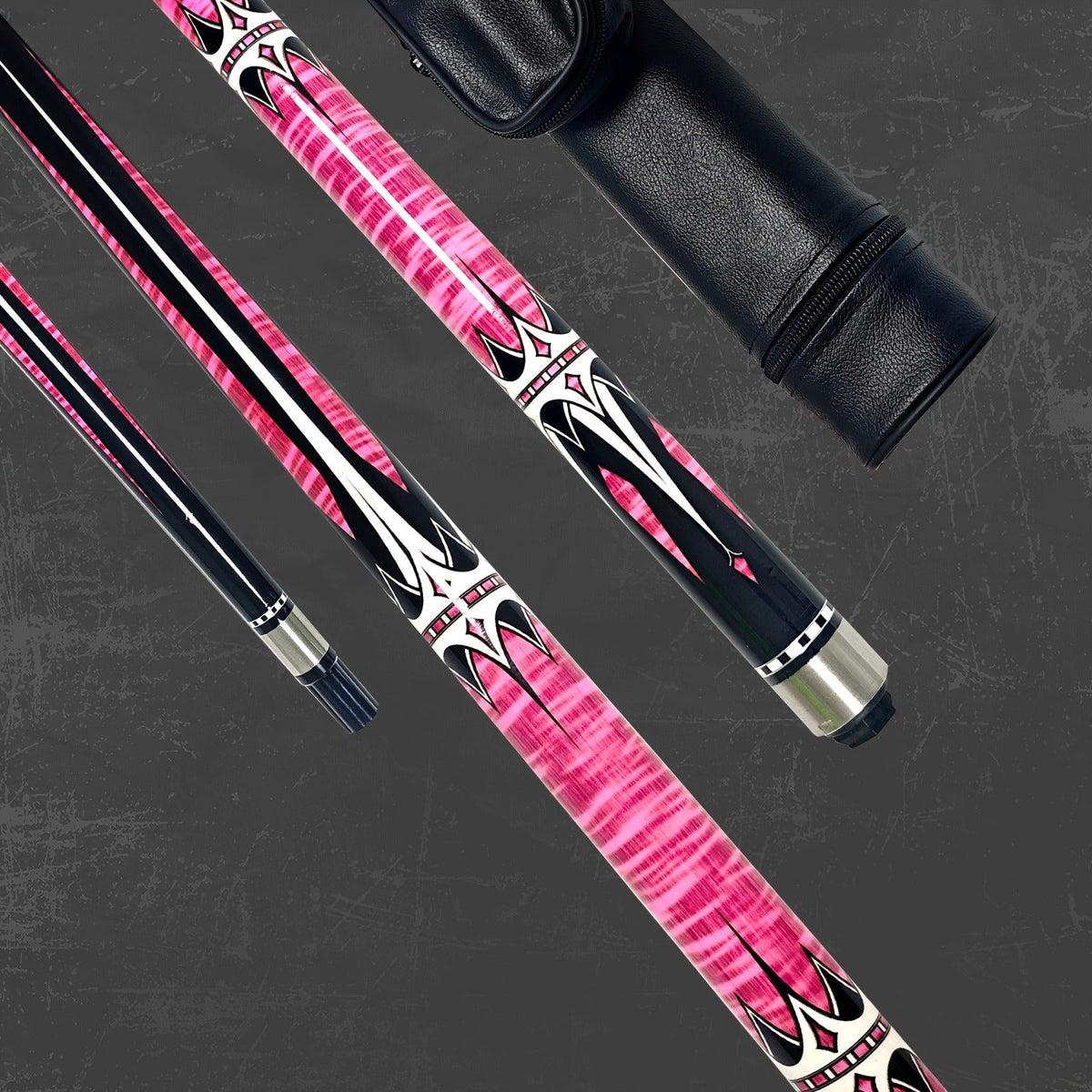 2-Piece Carbon Fiber Billiard Cue – Unisex Pool & Snooker Cue Stick, Low Deflection, Pink or Blue – Perfect Gift for Dad, Husband & Snooker Enthusiasts, Christmas & Holiday Gift