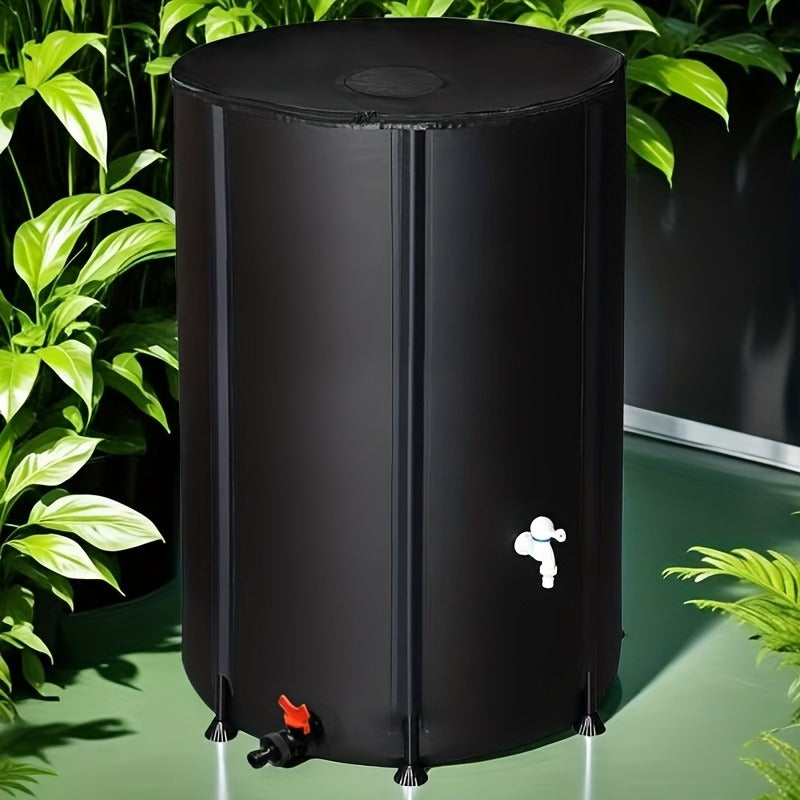 Collapsible Water Tank Large Capacity – Foldable Rainwater Collection System, Drinking Water Safe, 52 to 200 Gallon Options for Irrigation, Swimming Pool, RV & Camping – Green or Black
