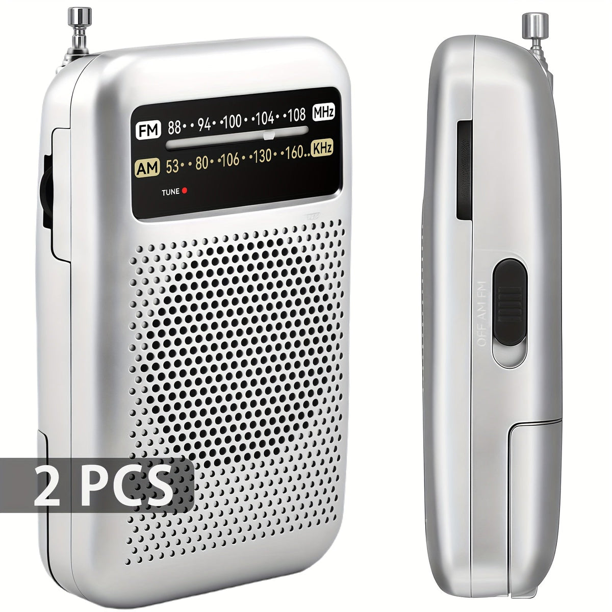 Qoosea Portable AM FM Radio with Long-Distance Reception, Handheld Transistor Radio with Crystal Clear Speaker, Battery Operated 2AA – Compact Emergency Radio for Outdoor, Camping, Travel, Home & Disaster Preparedness