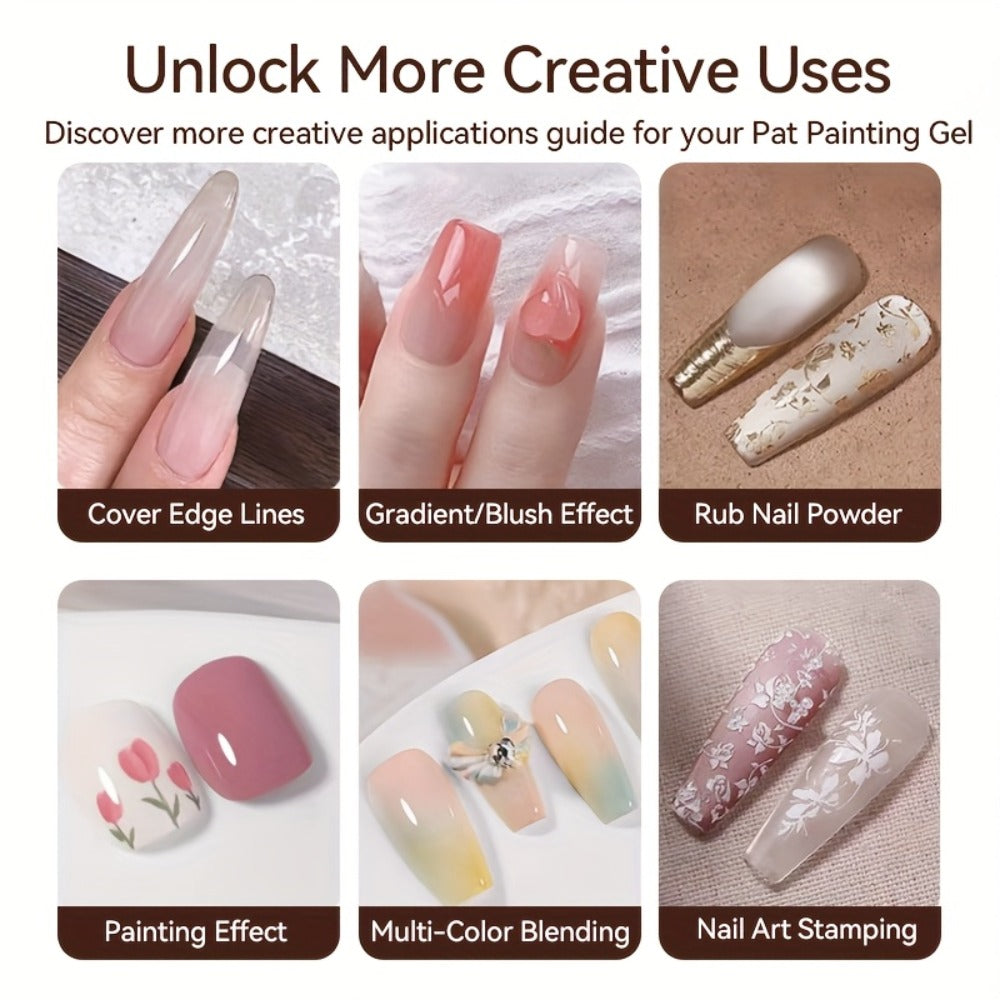Gradient Ombre Gel Nail Polish Set 9 Colors UV LED Soak-Off – Rich Pigment Stamping Nail Gel, Long-Lasting Salon Manicure, Yellow Purple Blue Shades, DIY Nail Art Gift for Women Girls