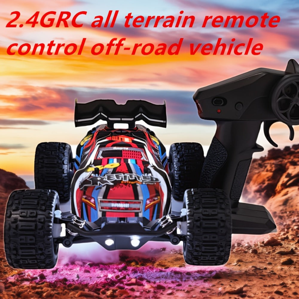 RC Off-Road Car 1:18 Scale 4WD, 35+ KM/H Hobby Grade 2.4GHz Remote Control Truck, Blue or Red