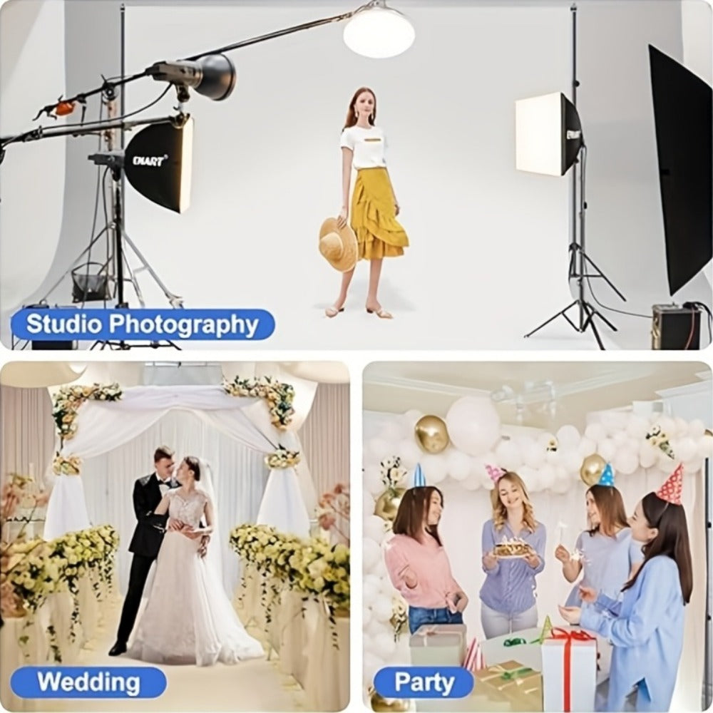 Balloon Projector Backdrop Stand 10x7Ft Adjustable with Carrying Bag, Background Support System for Photography, Events, Weddings, Party Decoration & Projector Display