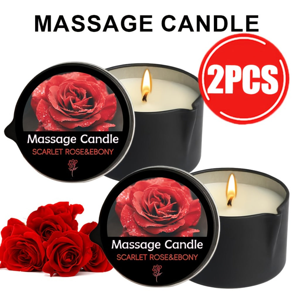 Scented Massage Candle 2-in-1 Soy Wax Essential Oil Body Lotion 20+ Scents 1pc 2pcs 6pcs Spa Nail Salon Pedicure Wedding Valentine Christmas Gift for Women