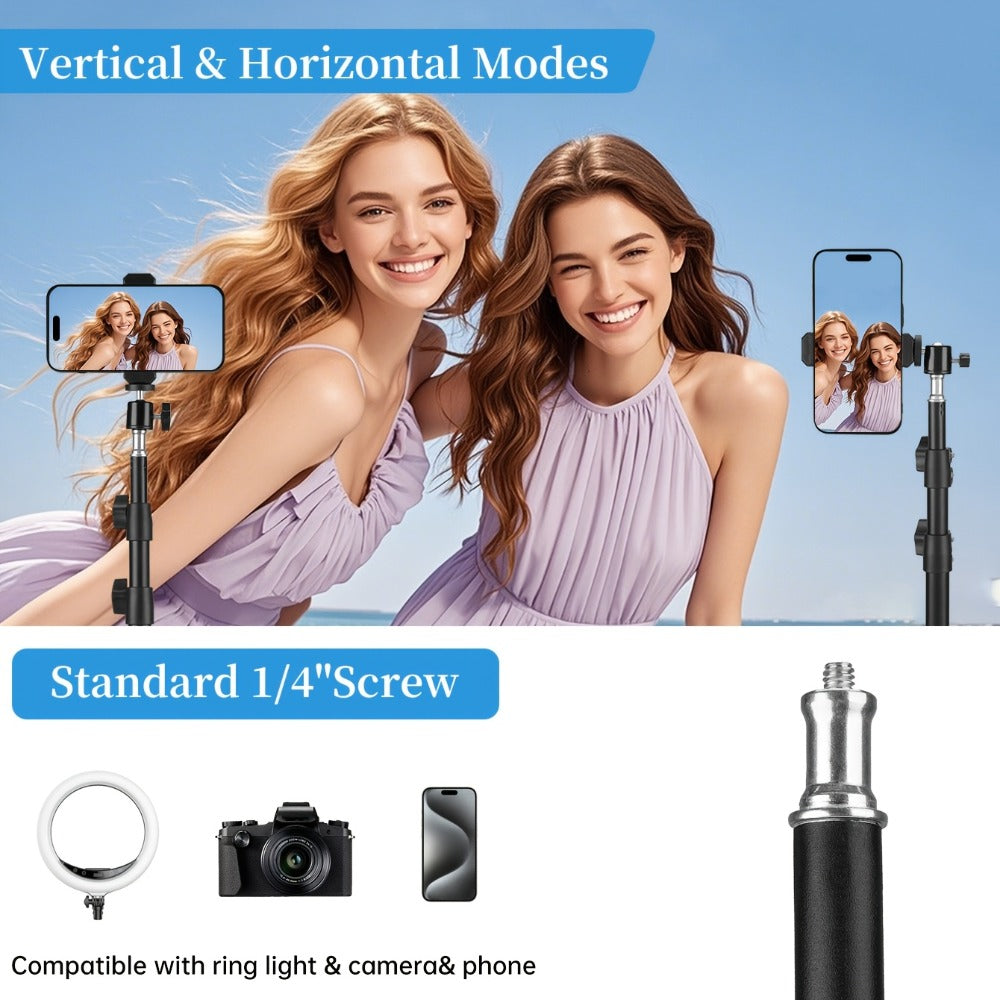 Adjustable Photography Light Stand Foldable Floor Tripod – Portable Collapsible Studio Stand for Camera, Softbox, LED Video Light, Reflector & Umbrella, Content Creator & Studio Lighting Setup
