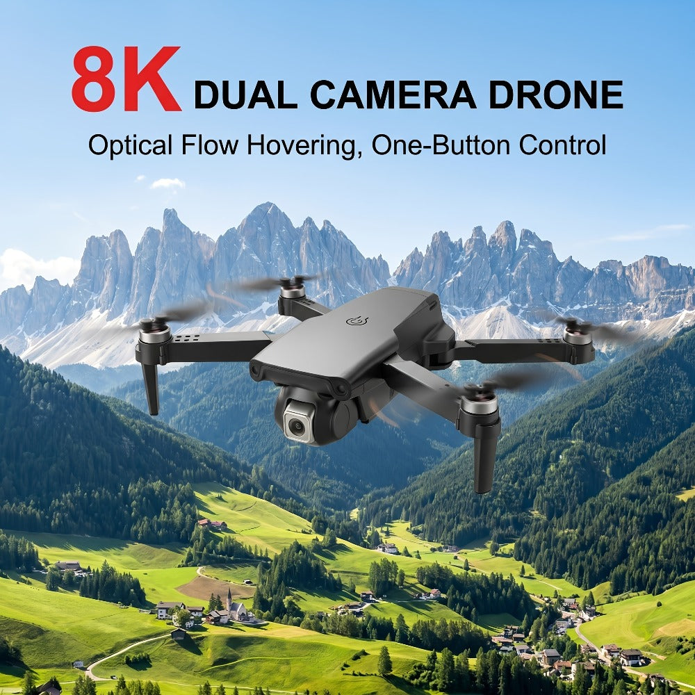8K Brushless Motor Drone Obstacle Avoidance 2026 Upgraded Foldable Quadcopter 2 Batteries One-Button Return USB Charging Repair Tools | Beginner Adult RC Drone Gift for Kids Boys Girls
