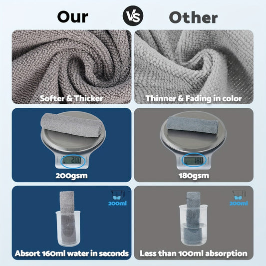 Microfiber Cleaning Cloths, 100-Count Reusable Tear-Away Roll, 12 x 12 Inches