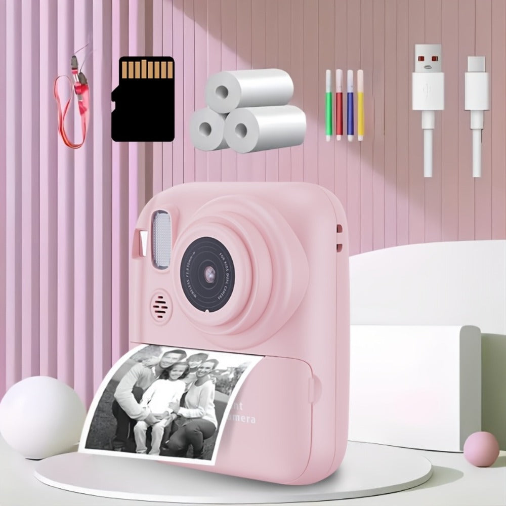Kids Instant Print Camera with MP3 Player, Games, 10x Zoom and 2.4-Inch Screen