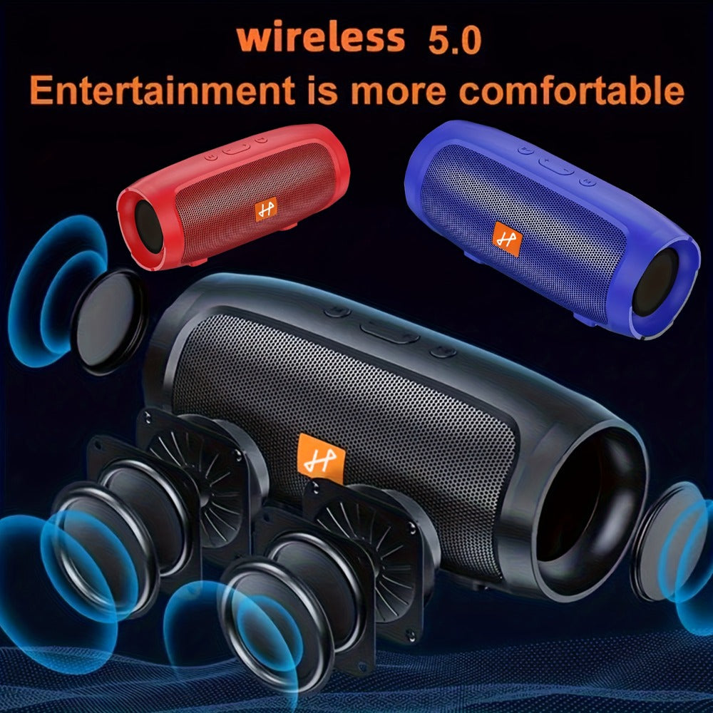 5.1 Channel Surround Sound Portable Wireless Bluetooth Speaker – USB-C Rechargeable Lithium Battery Speaker for Smartphones, Tablets, Outdoor Parties & Smart Devices, Stereo Audio System