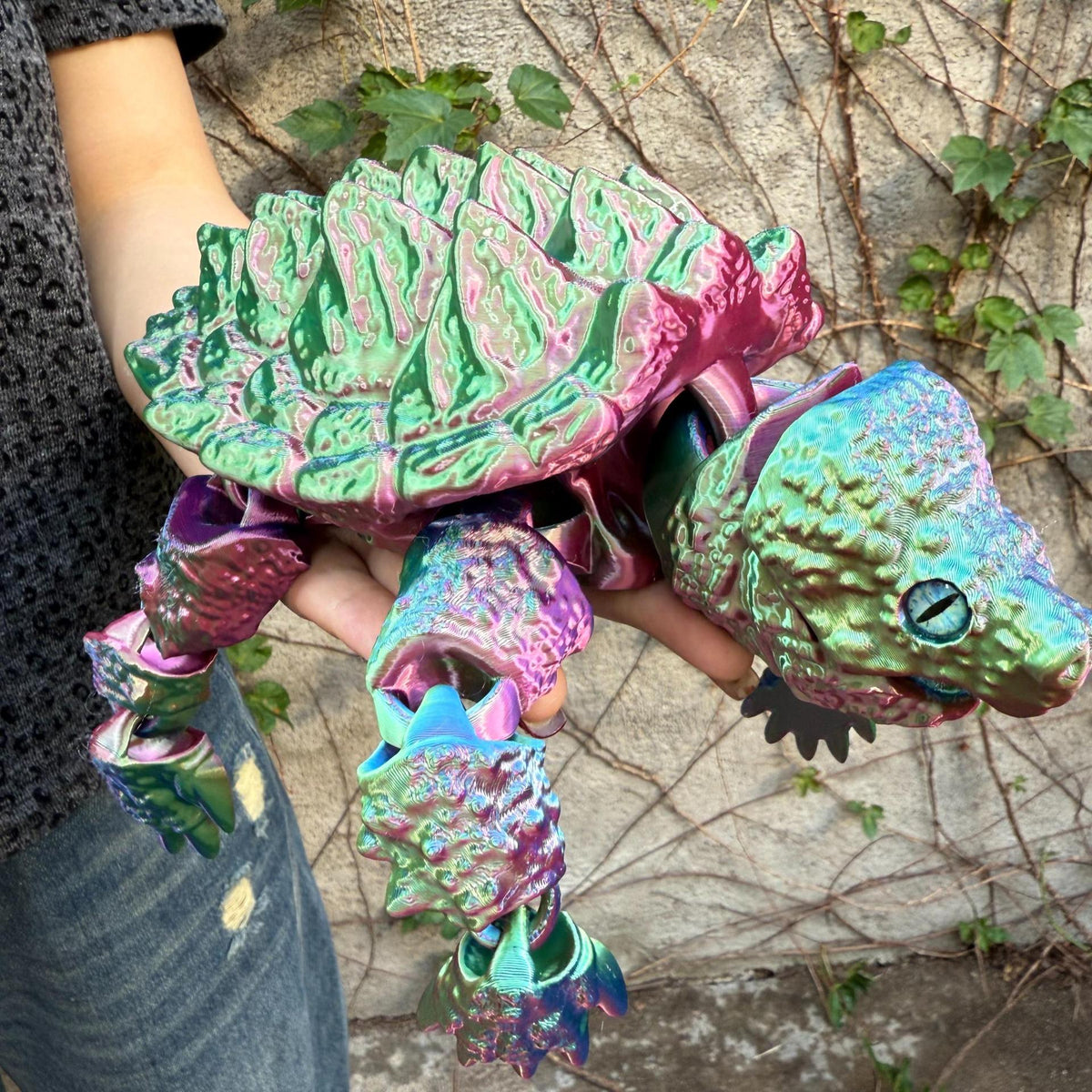 Articulated Crocodile & Turtle 3D Printed Figure – Large Flexible Movable Joints Poseable Animal Collectible, 8 Styles Random Color, Desk Decor Unique Gift for Kids Teens Adults Collectors