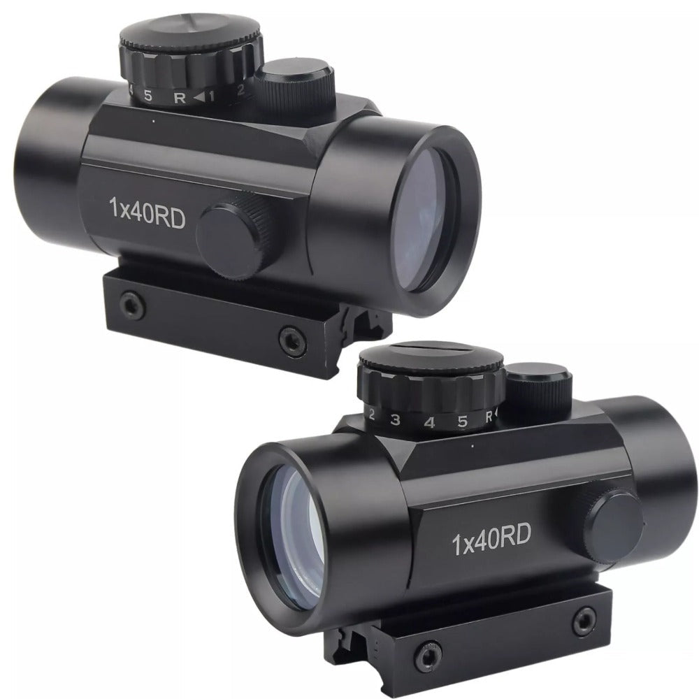 Red Green Dot Sight Scope 1x40 Picatinny Rail Mount 2 MOA Reticle for Rifles Shotguns Airsoft Hunting Shooting Optics Accessory