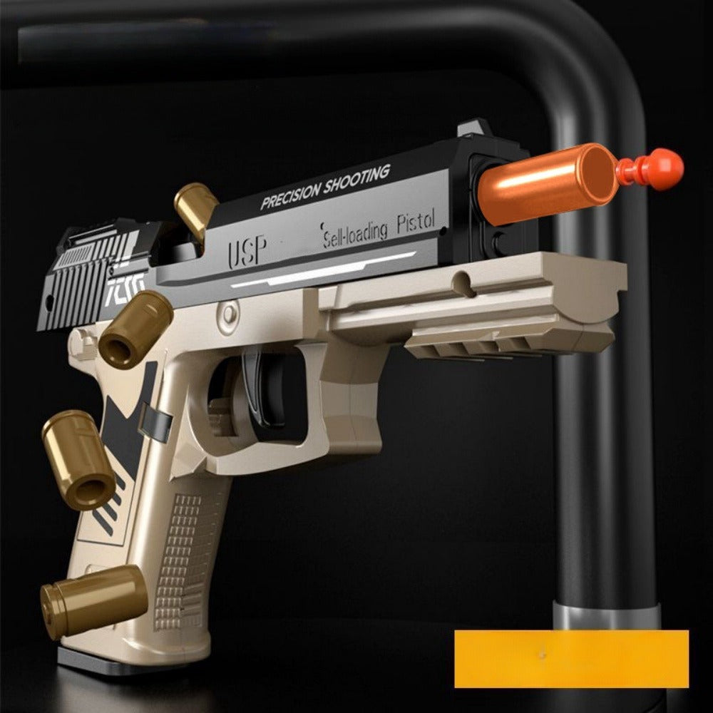 USP Soft Bullet Toy Gun Pistol with Shell Ejecting – Continuous Rapid-Fire Foam Blaster for Boys & Girls, Outdoor Shooting Game, Halloween Thanksgiving Christmas Birthday Gift for Kids Ages 6+
