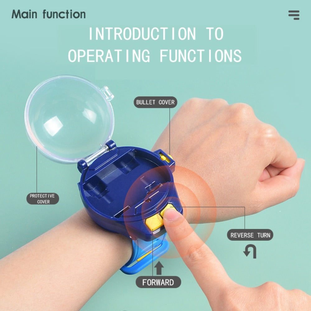 Watch Remote Control Car for Kids Mini Alloy Electric RC Racing Car with Wearable Wrist Watch Controller – Cool Unique Birthday Christmas Halloween Gift for Boys Girls Ages 4+, Blue Pink Indoor Toy Car