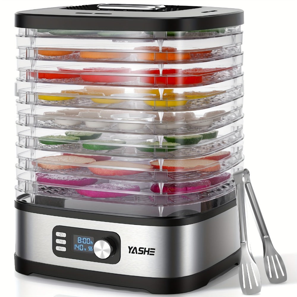 Food Dehydrator 240W with Temperature Control | BPA-Free Dishwasher-Safe Trays, Electric Food Dryer for Jerky, Fruits, Herbs & Vegetables, Recipe Book Included – 5-Tray & 8-Tray Options