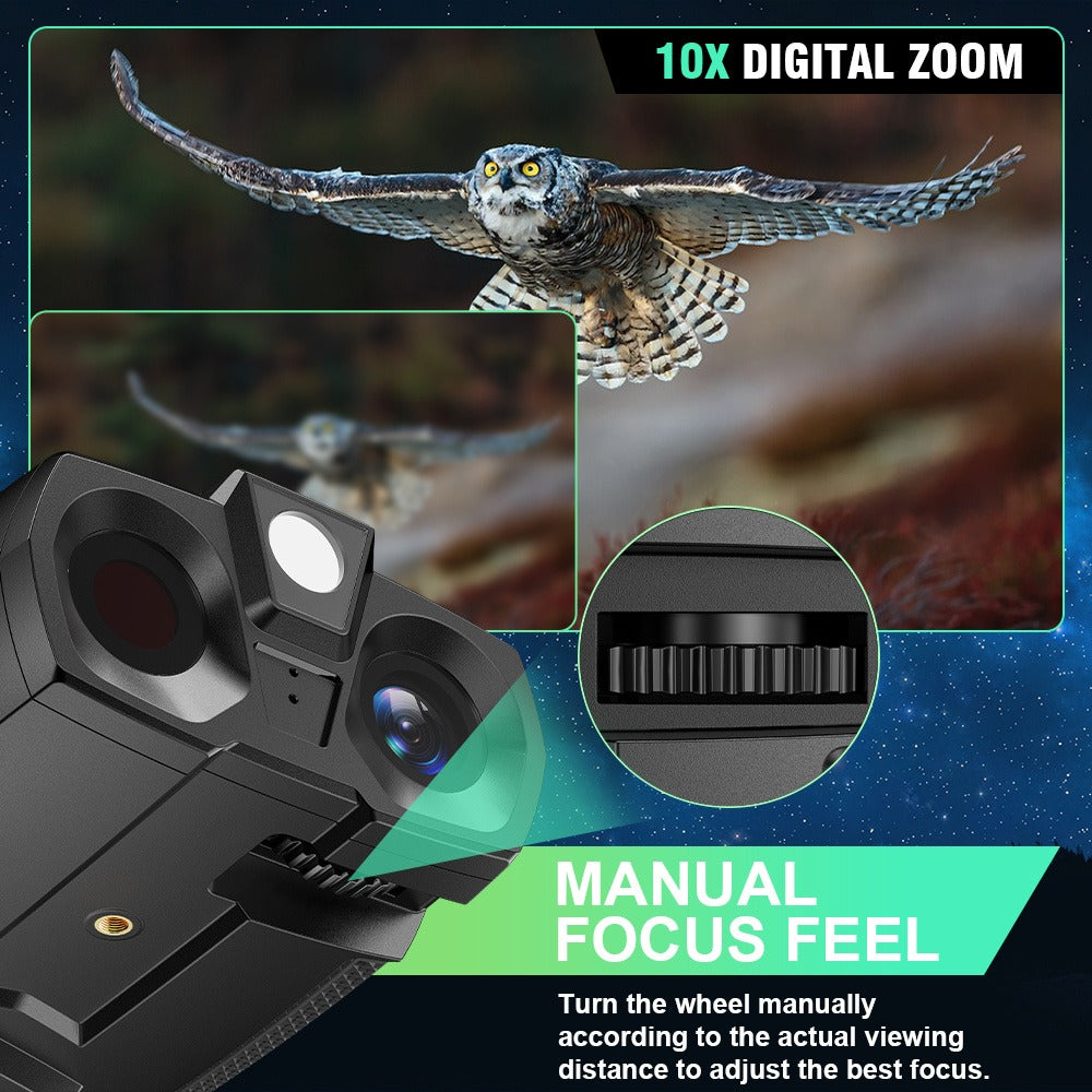 Night Vision Binoculars 4K Ultra HD with 4.5" Screen, 10X Digital Zoom & 5000mAh Battery – Digital Night Vision Goggles for Camping, Hunting, Security & Outdoor Observation, USB Rechargeable