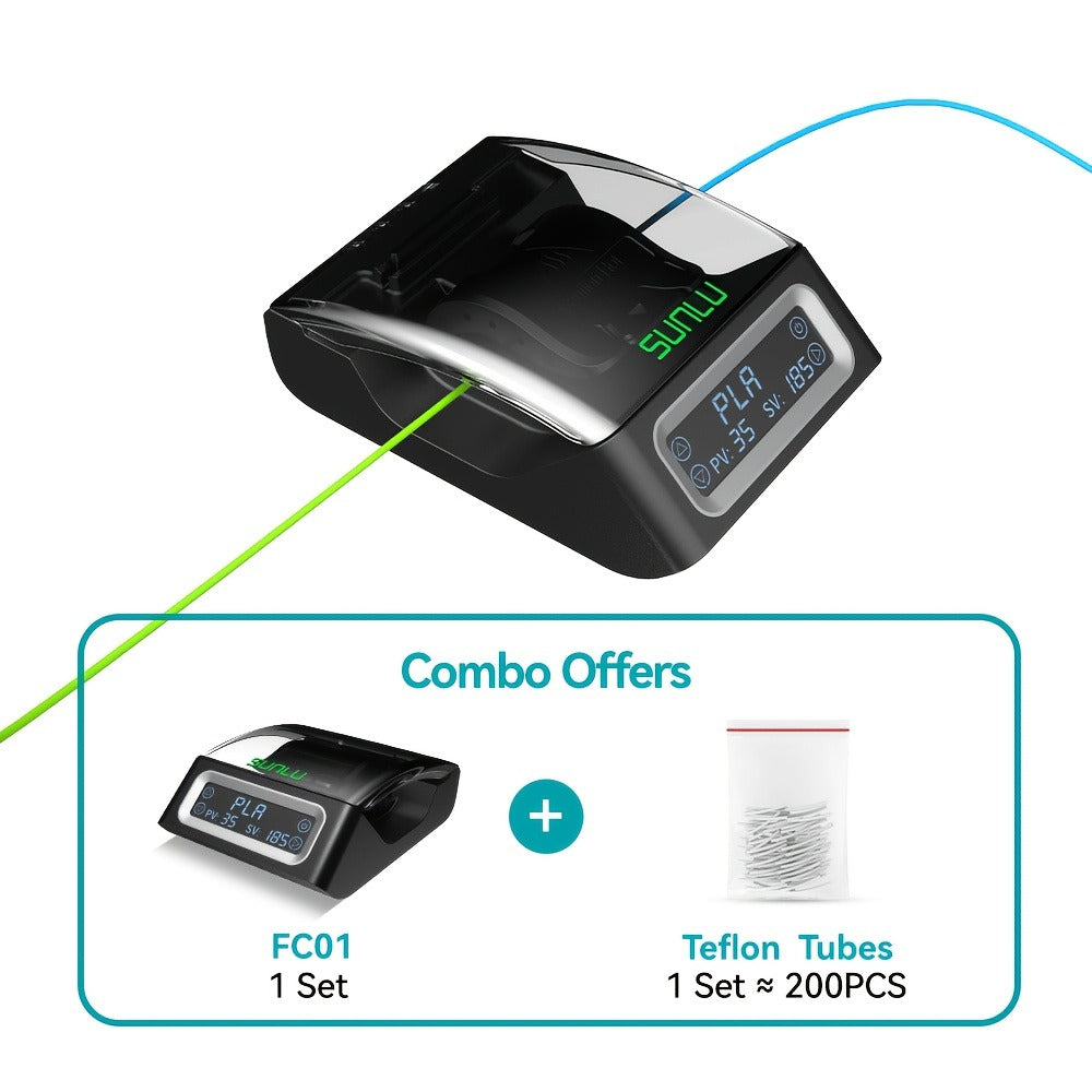 Filament Welder 1.75mm Touch Screen Up to 240°C – SUNLU 3D Filament Connector PLA ABS PETG PCL PA PC Compatible | 200pcs PTFE Sleeves Included USB Powered Portable Filament Joiner Splicer Tool