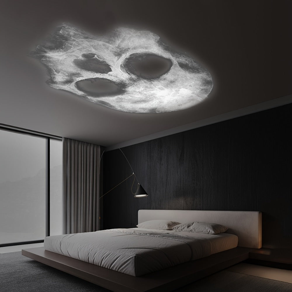 Skull LED Night Light USB-Powered 360° Rotatable Touch Control – Interchangeable Skull & Palm Print Faces, Spooky Atmosphere Lamp for Bedroom Living Room Ceiling Decor, Halloween Gift