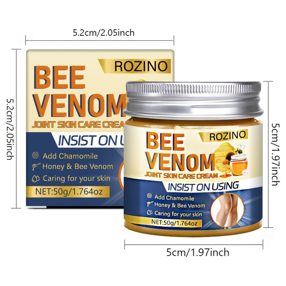 Vitamin C & Glycerin Bee Venom Joint Cream 2PCS 50g Each – Brightening Deep Moisturizing Body Cream for Dry Rough Skin on Arms Legs Knees Ankles Elbows, Smoothing Skin Care for Women Men