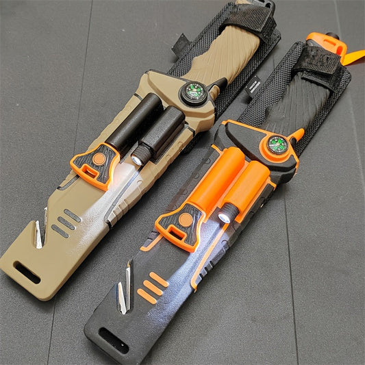 Fixed Blade Camping Knife with Stainless Steel Blade and Protective Sheath
