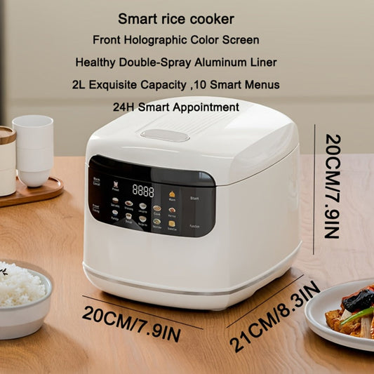Rice Cooker 2L with 10-in-1 Cooking Functions, Nonstick Pot and Keep Warm
