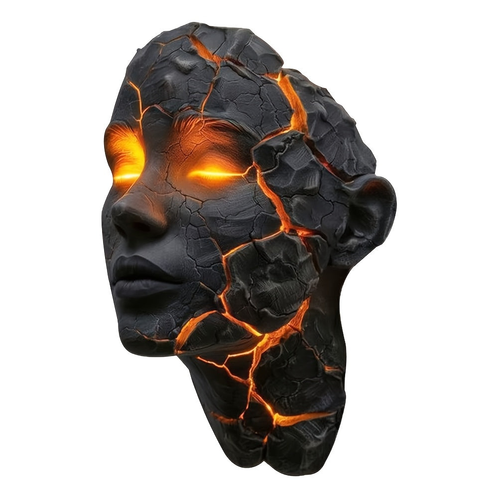 3D Wall Lamp Shattered LED Night Light Broken Face Moving Effect – Gothic Plug-In Wall Decor Light for Bedroom, Living Room, Bar, Cafe & Game Room, Unique Home Lighting Gift