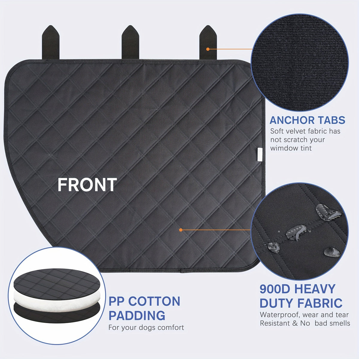 Car Door Protector for Dogs 2-Pack | Pet Scratch Guard Cover for Car Interior Door Panel, Waterproof Dirt-Resistant with Exclusive Lock Tabs & Armrest Straps, Fits All Cars Trucks SUVs, 22"x29"