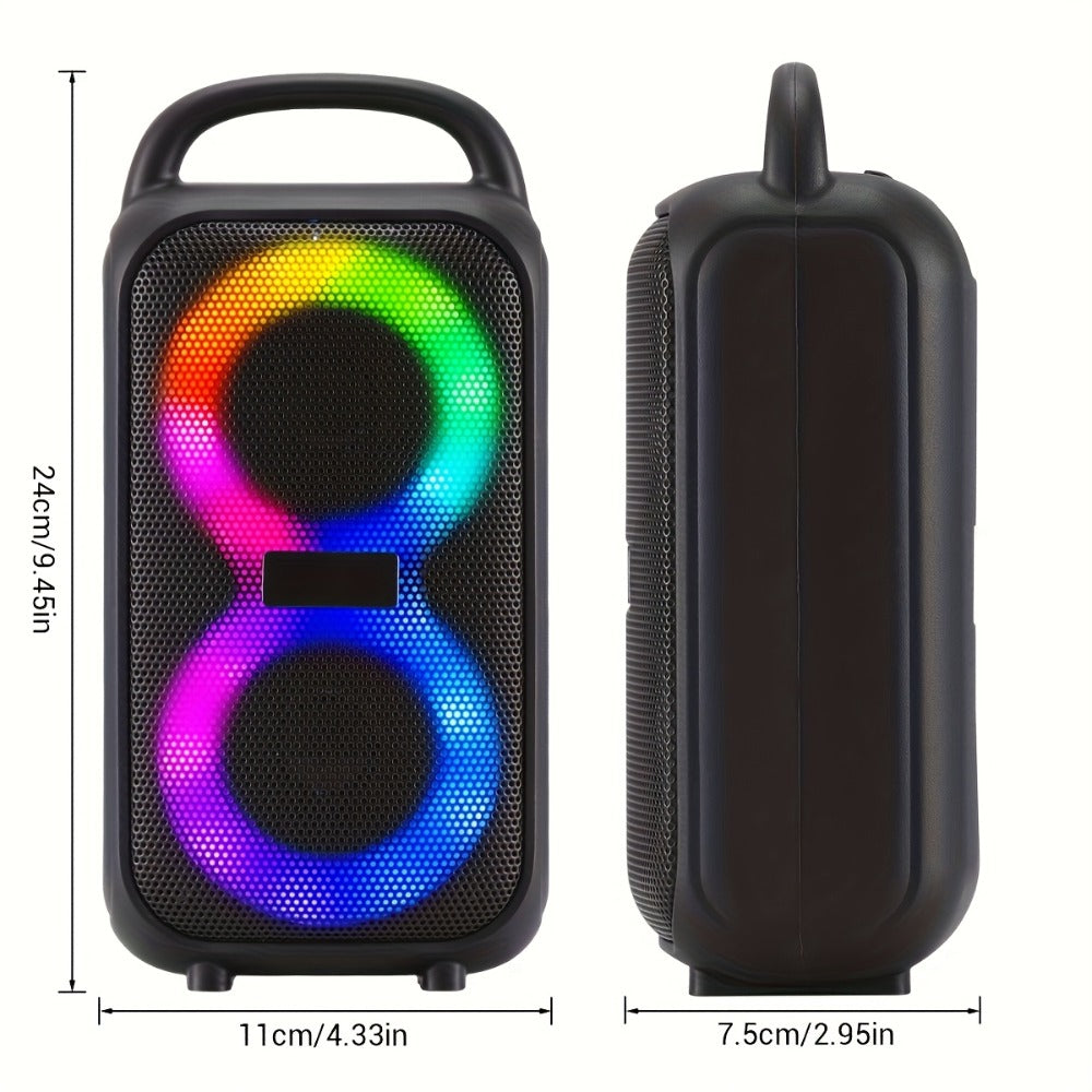 Portable Bluetooth Boom Box Speaker with Dual Subwoofer Heavy Bass, 2500W Stereo Sound System, FM Radio, Wireless, Type-C Charging, for Home Outdoor Parties Smartphones Tablets