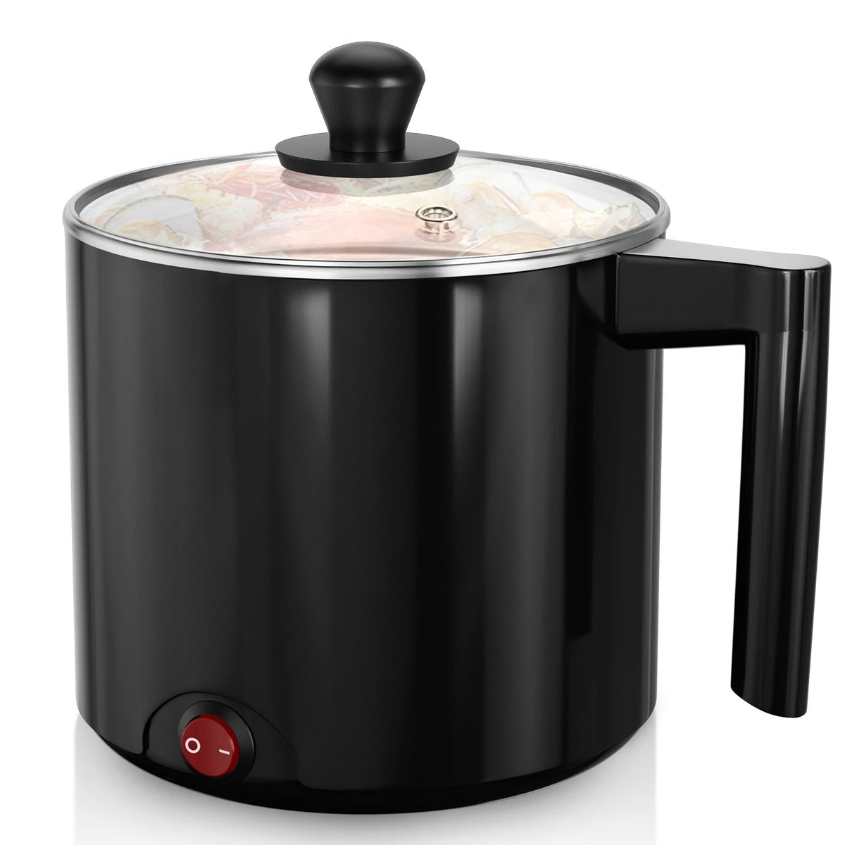 Electric Hot Pot 1.5L Non-Stick Saucepan – Portable Mini Electric Cooker for Noodles, Pasta, Eggs, Steak & Ramen | Fast Heating, Dorm & Travel Friendly