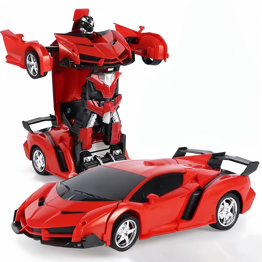 Transforming RC Robot Car, 2.4GHz One-Button Stunt Toy