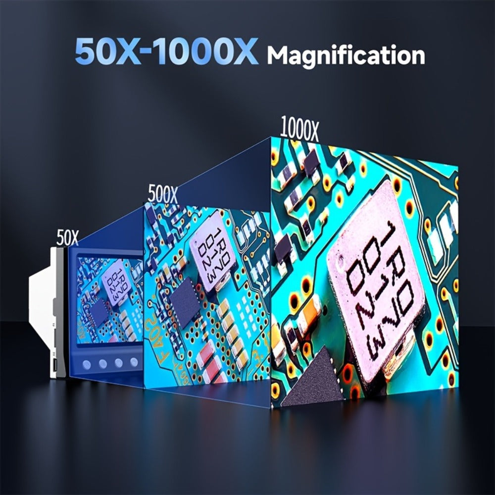 Digital Coin Microscope 4.3 Inch IPS Screen for Adults Coin Magnifier with 8 LED Lights 32GB Memory Card Windows Compatible for Coin Collecting Jewelry Inspection STEM Education