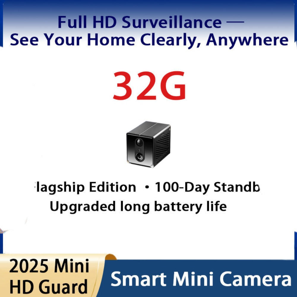 360-Degree Mini Smart WiFi Security Camera 1080P with Night Vision, Motion Detection Alarm, Pet Monitor & Nanny Cam – Battery or USB Powered, 2.4GHz & 5GHz, No Dead Angle Home Surveillance