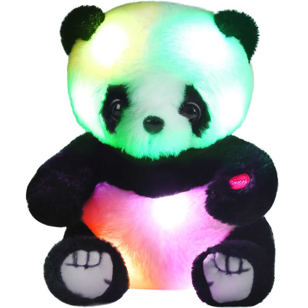 Light Up Panda Stuffed Animal Plush Toy 8 & 12 Inch with LED Glow | Cute Panda Bear Hugging Toy | Birthday Christmas Gift for Kids Boys Girls Home Decor