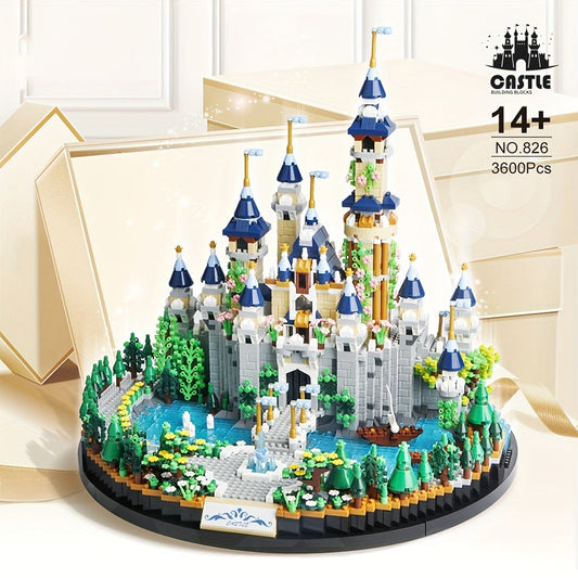 Princess Castle Building Blocks 3600 Pcs, Fairytale Palace Micro Brick Kit for Ages 8+