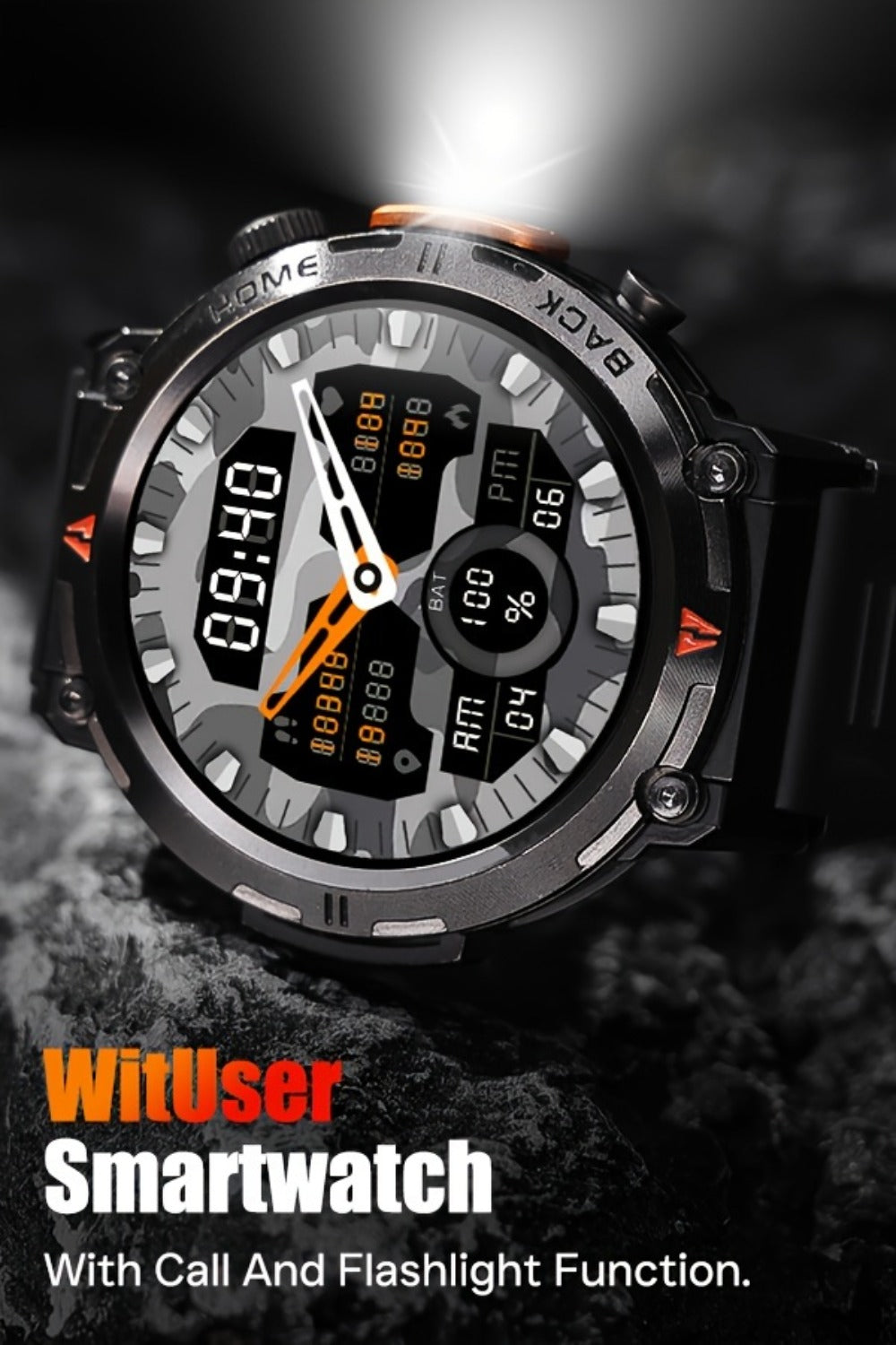 Men's Smartwatch with Bluetooth Calling & Message Notifications, 1.45" HD Touch Screen, IPX8 Waterproof, Step Counter, 300mAh 5-7 Day Battery, Steel & Silicone Strap – Smart Watch Compatible with iPhone & Android