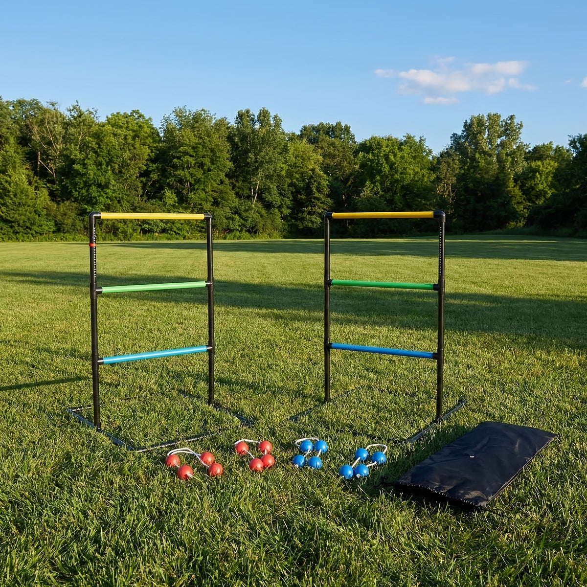 Ladder Toss Game Set – 6 Bola Ladderball Outdoor Lawn Game with Storage Bag & Score Trackers for Beach Tailgate Backyard