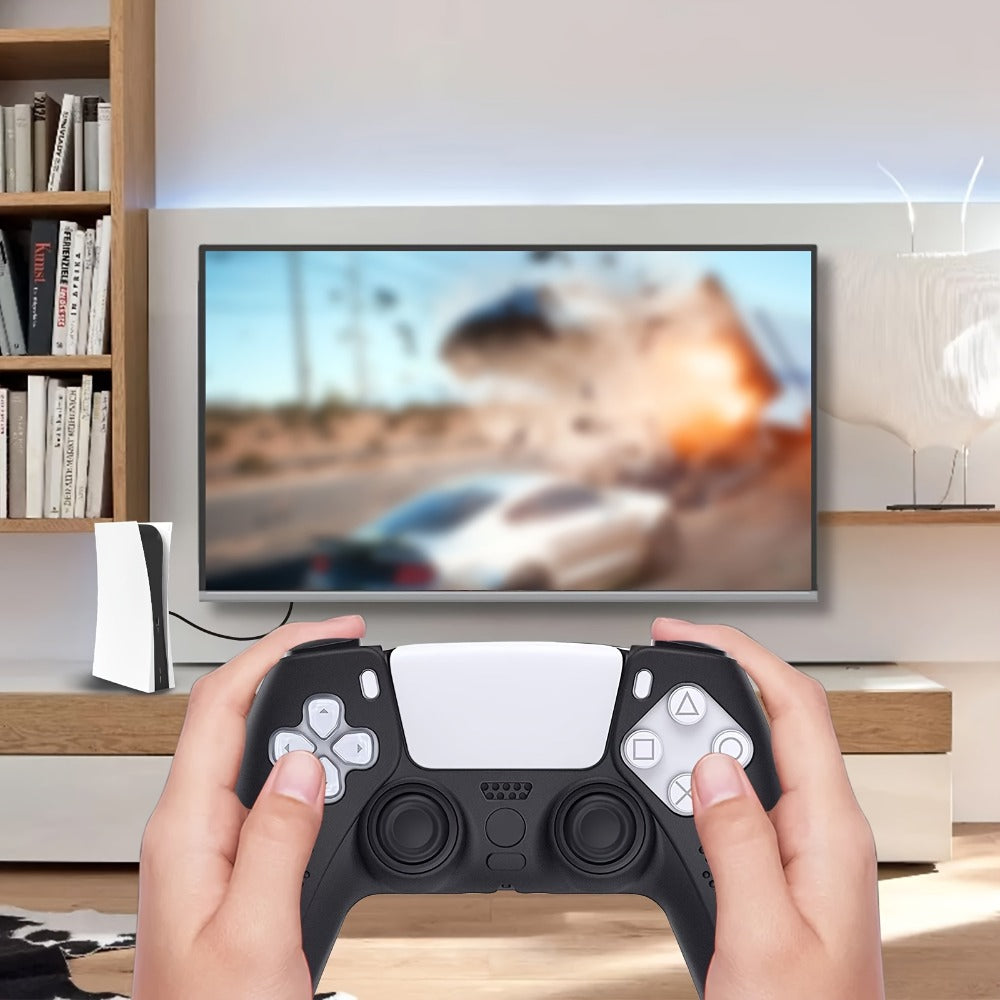 PS5 Controller Silicone Cover with 10 Thumb Grip Caps – Protective Case & Grip Accessories Set for PS5 DualSense Controller, Anti-Slip Skin Cover for PlayStation 5 Controller