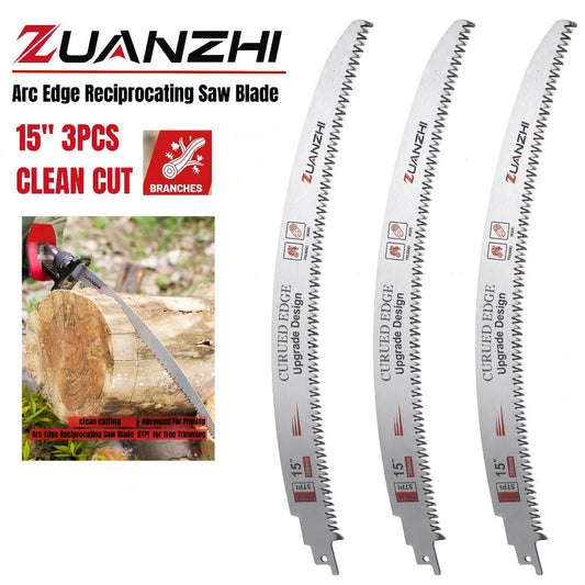 Reciprocating Saw Pruning Blades, Arc Edge 6 TPI CR-V Steel, 3-Pack
