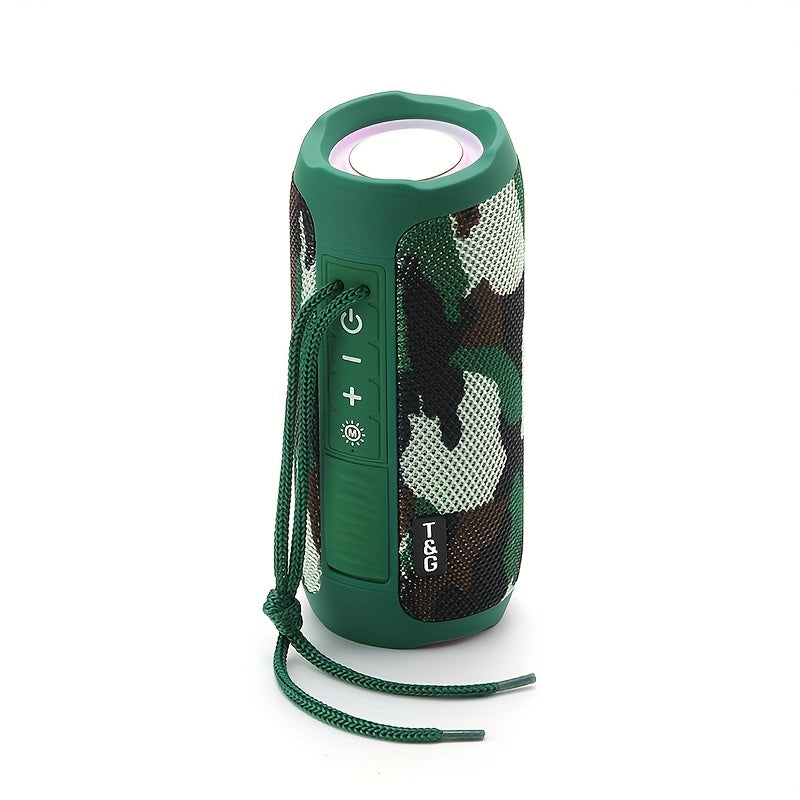 TG227 Portable Bluetooth Speaker with LED Breathing Light, TWS Stereo Sound, USB-C Rechargeable, Wireless Speaker for Outdoor Camping, Hiking, Gatherings