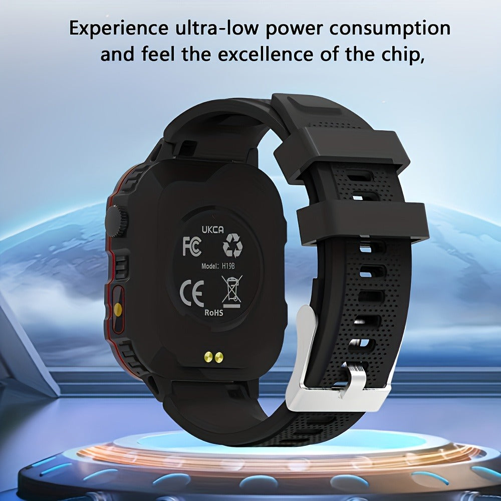 Brown Black Large Screen Smartwatch – Wireless Calling & SMS, Fitness Tracker, Remote Camera Control, USB Rechargeable – Unisex Business Watch for Men & Women iPhone & Android Compatible