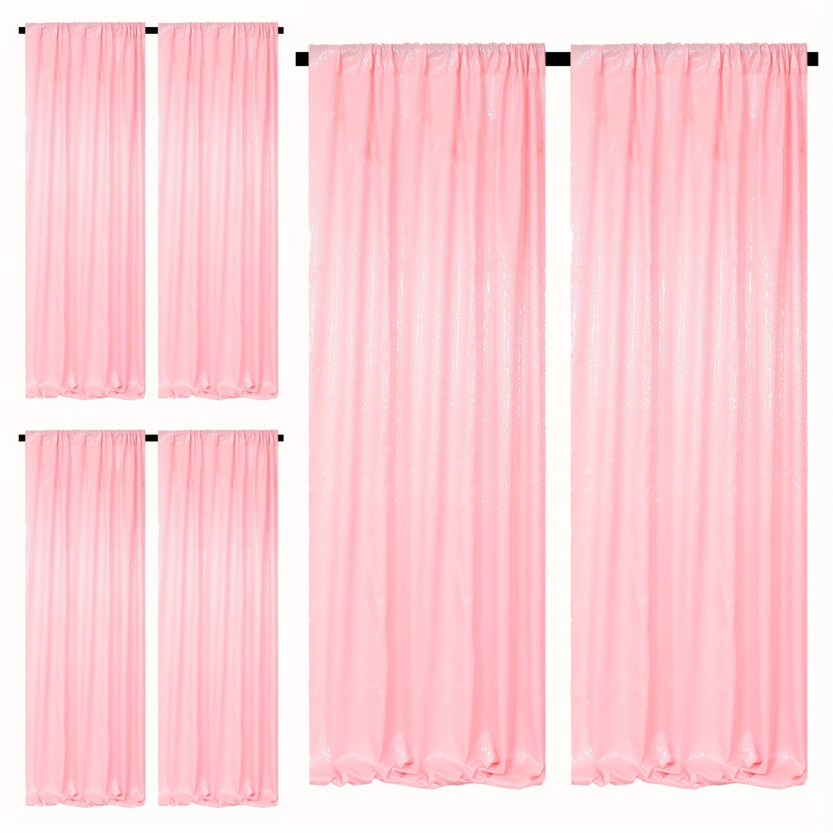 Sequin Backdrop Curtains 2FTx8FT Glitter Photography Background Panels for Party Wedding Birthday Stage Decoration Gold Yellow Shimmer Curtain Set 4 6 10 Panels Available