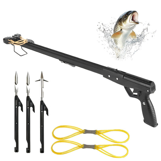 Fishing Slingshot Set with Aluminum Alloy Frame, Reel & Darts