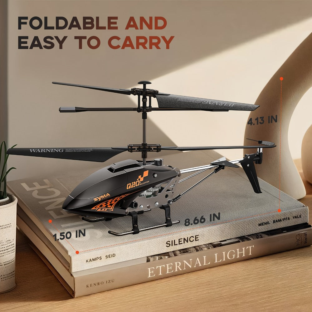 SYMA Q20 RC Helicopter for Kids, 3.5 Channel Altitude Hold with One-Key Takeoff, Black
