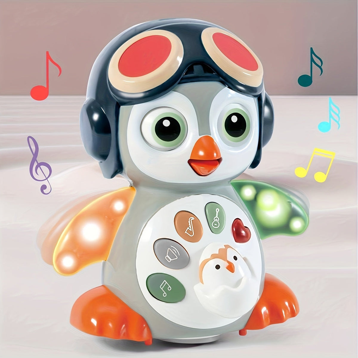 Interactive Dancing Penguin Baby Toy with Music, Lights & Crawling Motion – Infant Tummy Time Learning Toy, Sensory Light Up Musical Toy for Babies 6-12 Months, Easter Basket Stuffer & Baby Gift