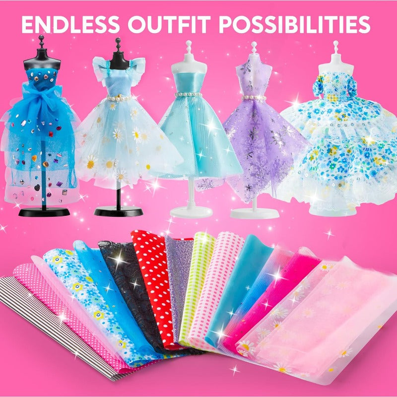 No-Sew Fashion Design Craft Kit with Mannequin Styling Activities