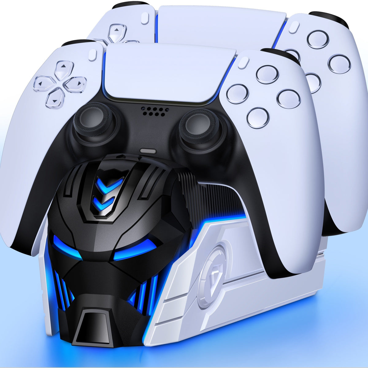 DualSense & DualSense Edge PS5 Controller Charging Station with LED Light – Dual Fast Charging Dock for PlayStation 5 Controllers, Cool Design PS5 Charger Stand for DualSense / Edge Controller