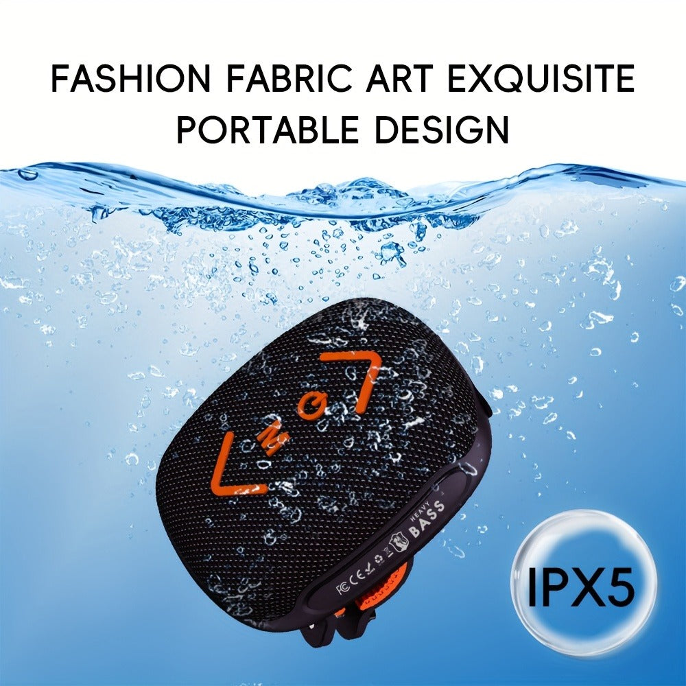 Wireless Bike Speaker IPX5 Waterproof, 7W Stereo Deep Bass Bluetooth Bicycle Speaker, 1200mAh 10-Hour Battery, Hands-Free Calls, TF/TWS Support, Secure Mount for Motorcycle Bicycle Scooter Outdoor Riding
